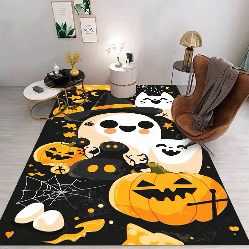 

1pc Retro Halloween Pumpkin Ghost Horror Skull Carpet Inspired By Halloween Home Decoration Creation 40x60cm
