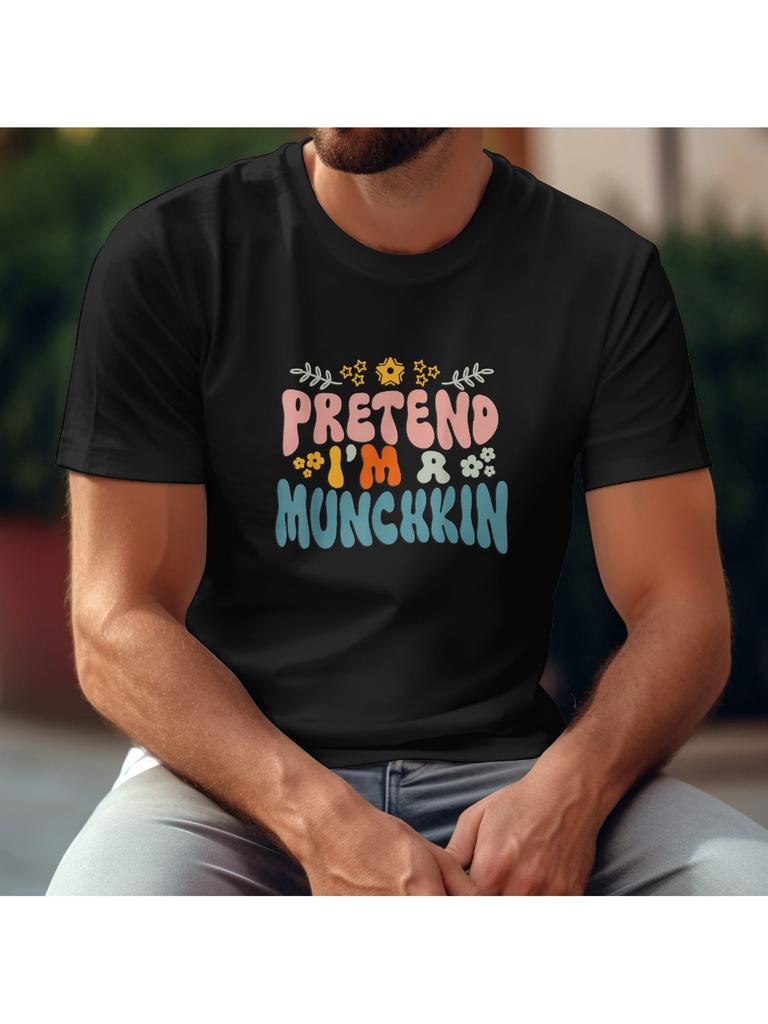 The Wizard of Oz inspired Pretend Im a Munchkin Tshirt suitable for men timid lion machinewashable roundneck shortsleeved