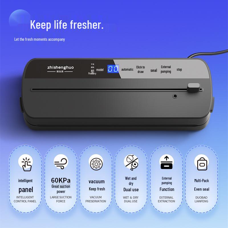 Household Food Vacuum Sealer: Compact Freshness Preserver for Kitchen Use