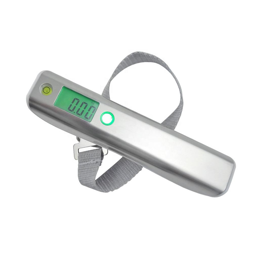 Stainless Steel LCD Hanging Luggage Weighing Scale 50kg Backlit Portable Fish Hook Hanging Scale with Tape Measure 50kg