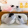 Cute marine animals leo shark doll plush toy children's birthday gift fierce great shark doll throw pillow