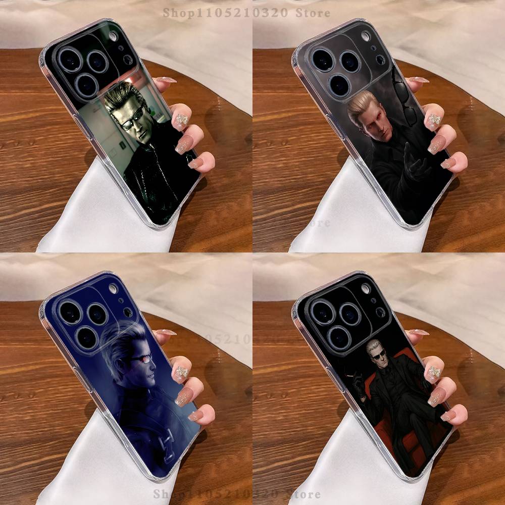 A-Albert Wesker Phone Case For iPhone 17,16,15,14,13,12,11 Pro,Max,Plus,X,XS,XR,SE4,E Mini Transparent Soft Cover
