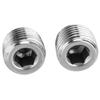 2PCS 1 4in NPT Pipe Plug Male Thread Fitting Stainless Steel Internal Hex Thread Plug Universal