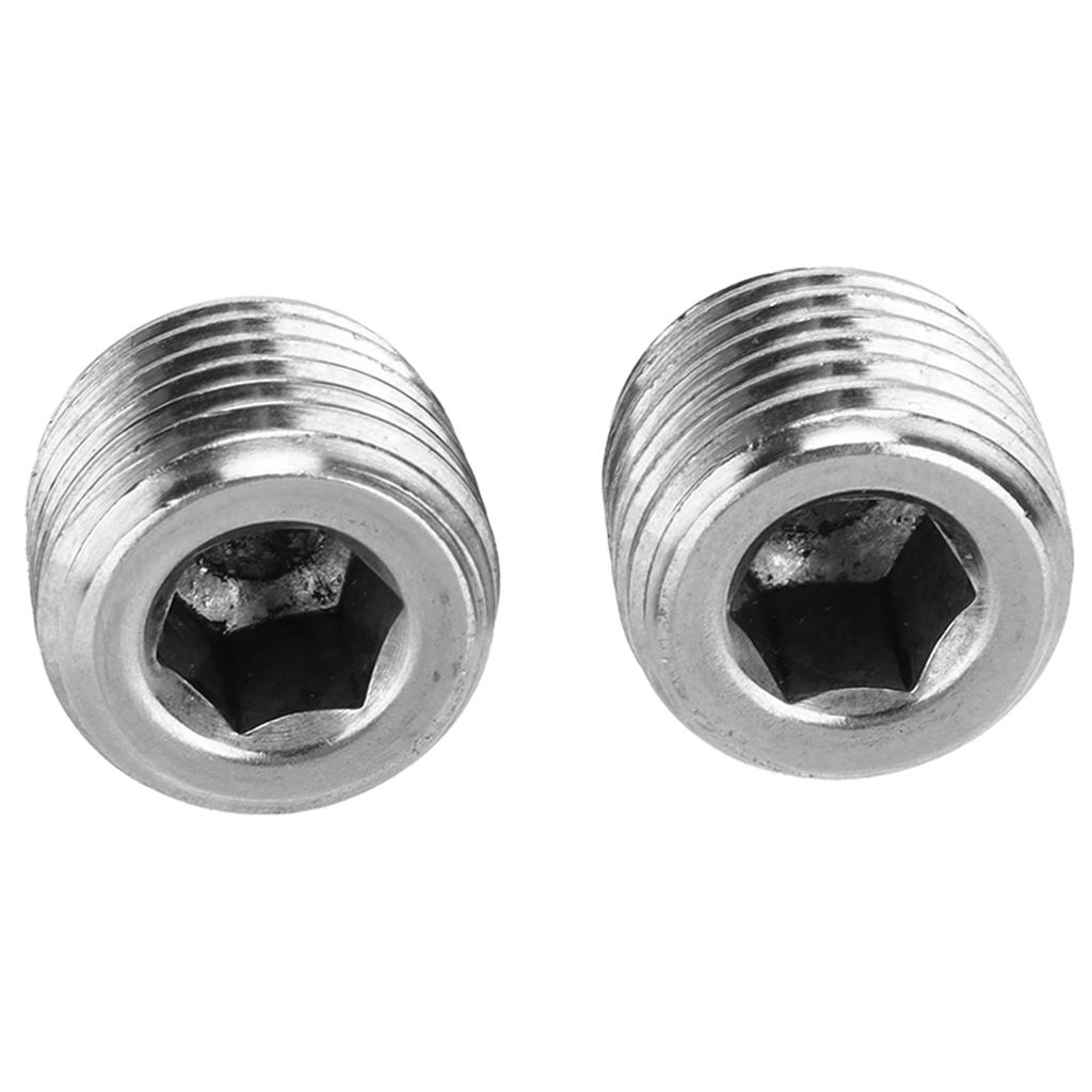 2PCS 1 4in NPT Pipe Plug Male Thread Fitting Stainless Steel Internal Hex Thread Plug Universal