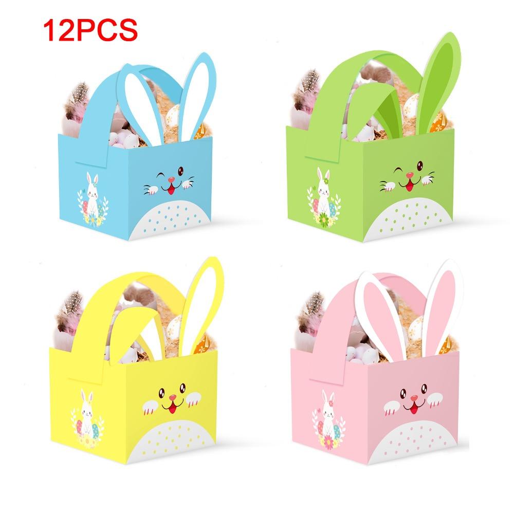 12pcs DIY Cookie Box Paper Gift Wrapping Box Fashion Packaging Basket  Party Supplies