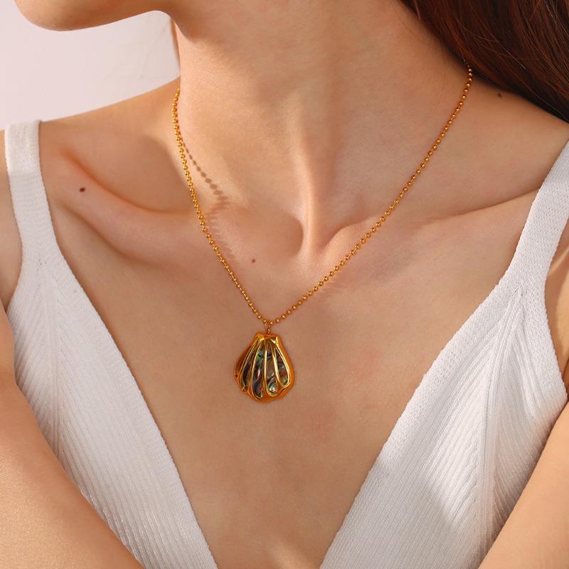 Meier European and American Ocean-inspired Shell Necklace and Earring Set - High-quality, Versatile Jewelry for Everyone