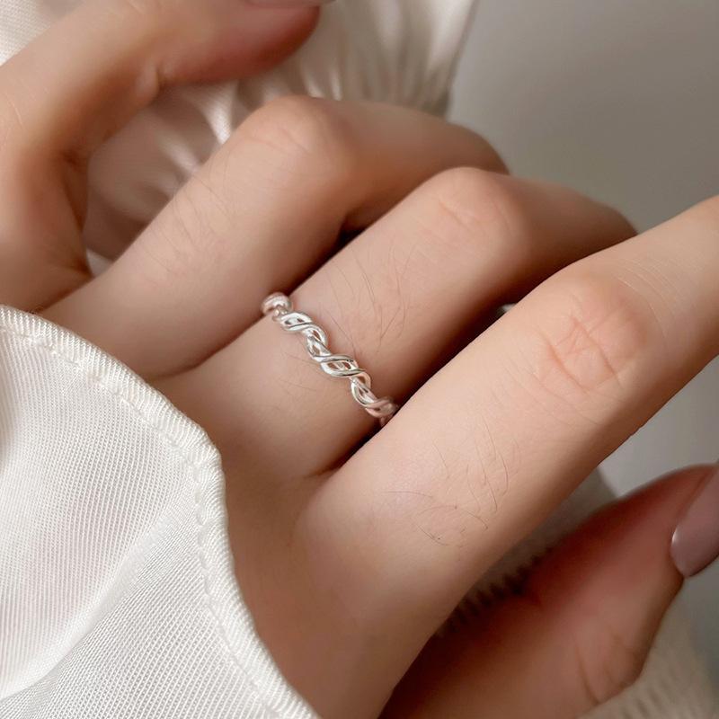 Bundled Citrine Love Ring Female Niche Design High Sense Fashion Personality Girlfriend Stacking Ring