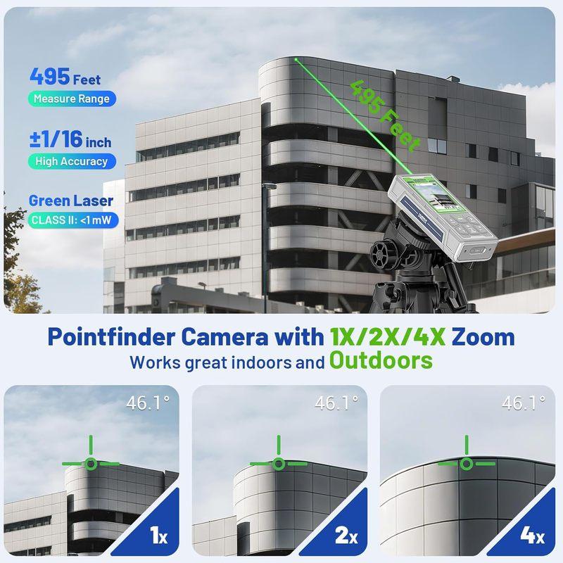 Huepar Pro SW-150GQ Laser Measuring Tool IP68 P2P Technology Laser distance meter  Laser Measure with Camera & Bluetooth
