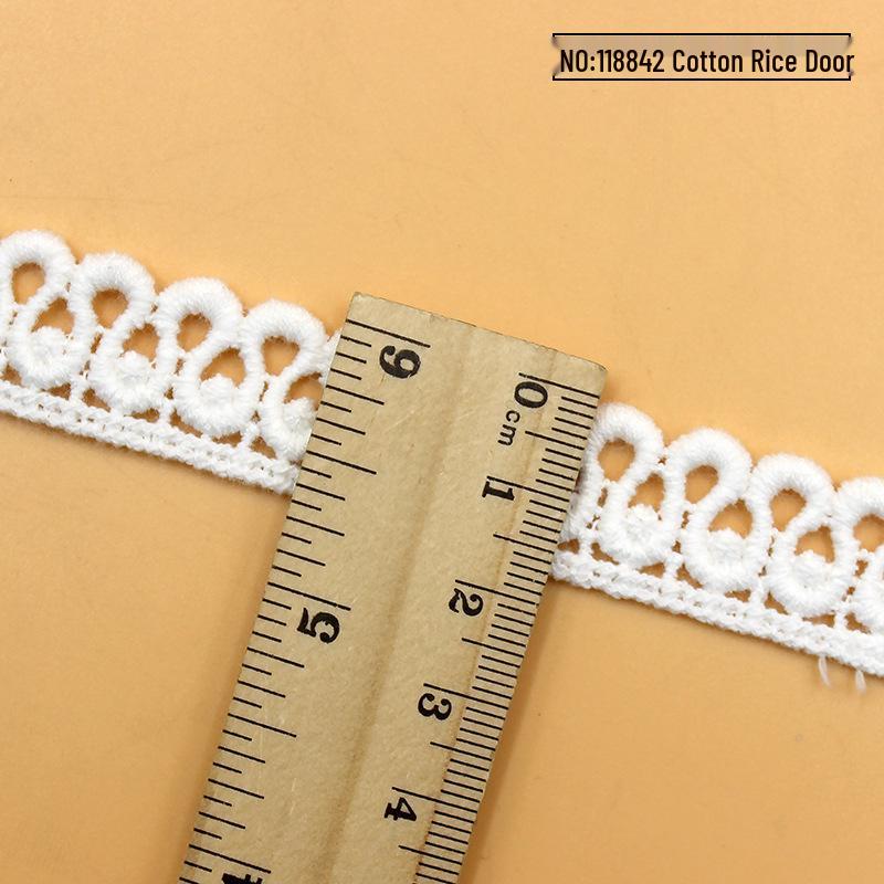 Water Soluble Lace Embroidery Collar - DIY Sewing Material Crescent Edge Cotton 