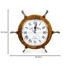 Handcrafted Nautical Ship Wheel Roman Dial Time's Wall Clock with Polished Solid Brass Handles | Ship's Steering Wheel Decor Clock | Maritime Gifts