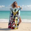 1pc Mighty Morphin Power Rangers2 Beach Towel, Comfortable and Thick, and Swimming/Bath/Picnic/Camping Towel, Suitable for Seaside Beaches