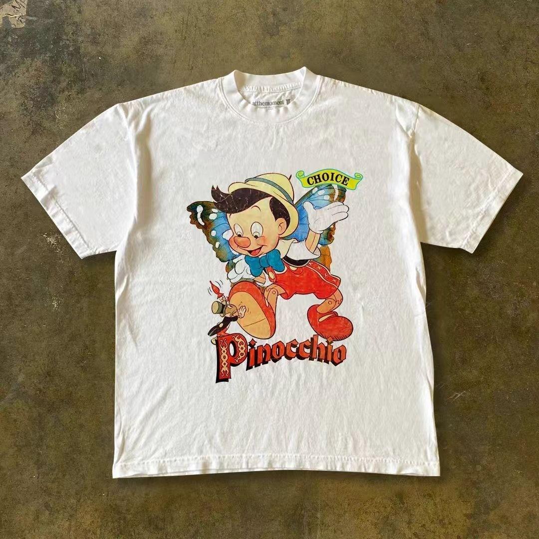 Pinocchio Cartoon Retro Unisex T-shirt S-5XL Unisex T-Shirt XL