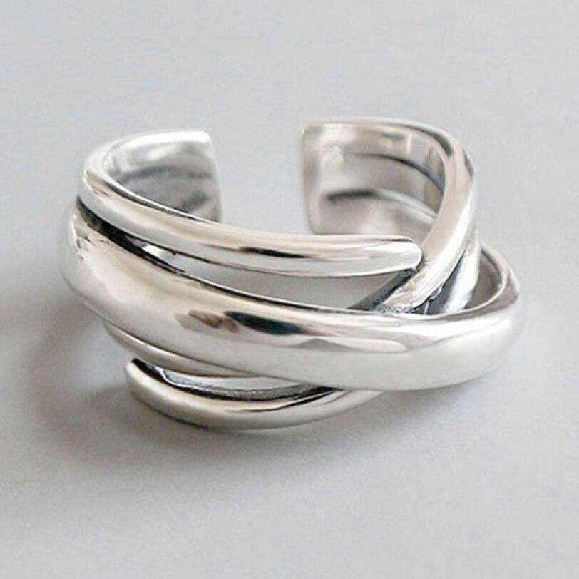 Modischer Damen-Schwanzring, einfache Atmosphäre, schöne geometrische, unregelmäßige, ultraneuartige, verstellbare Ring