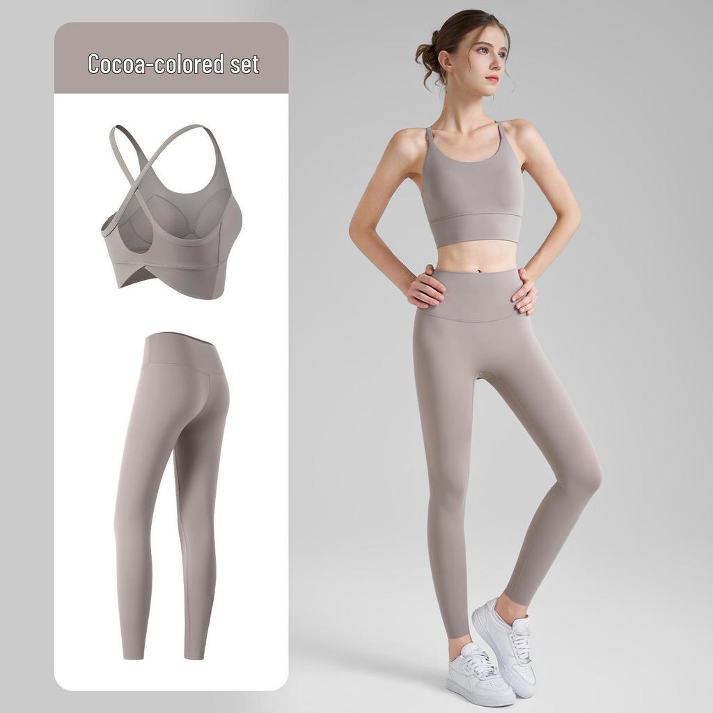 Summer Women's Yoga Set: Water Drop Back Tank & Anti-Roll-Up Pants