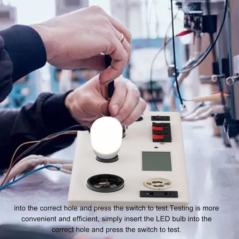 Lamp Tester Box LED Bulb Power Tester Multifunctional Current Voltage Power PF E27 E14 GU10 2 Prong Plug Bulb Socket Tester