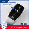 CEI1 Hot 2025 14mm Car Remote Key Sticker Aluminum Emblem Decal For Mercedes Benz AMG Smart W205 C300 W203 W206 W108 W124 W126 W140 W