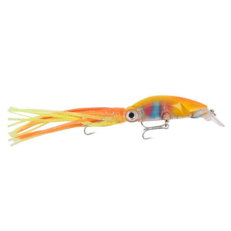 Sea Fishing Long-range 3D Simulation Squid Soft Bait with Whiskers 18cm/17.6g
