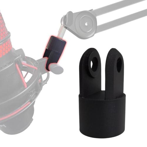 NemRily for Quadcast, QuadCastS, and DuoCast Mount Adapter, Microphone Arm Adapter, and Microphone Stand Adapter (Black, 5/8 inch Compatible)