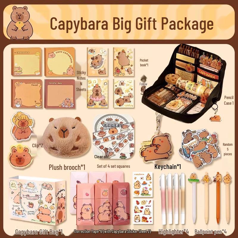 Capybara Large Capacity Pencil Case for Girls and Boys In Primary and Junior High School
