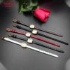 Genuine Leather Watch Bracelet Womens Fashion Watchband Wristwatches Mini Band 6mm 8mm 10mm 12mm Red White Color Small Strap
