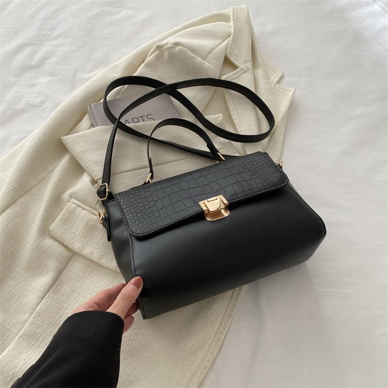 Fashionable Pu Leather Shoulder Bag For Women Classic Square Crossbody Handbag