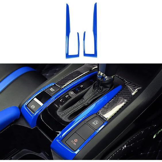 Rifoda for Honda 10th Gen Civic 2016 2017 2018 2019 2020 ABS Carbon Fiber Grain Console Center Dashboard Cover and Gear Box and Steering Wheel Trims