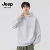 JEEP SPIRIT Men's Heavyweight Loose-Fit Hooded Sweatshirt