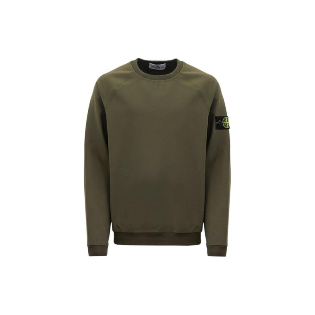 Stone Island Jacket Kids Solid Logo Crew Neck Fitted Long Sleeve Kids jackets Green 791660344-V0054