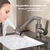 Kitchen Faucet 360-Degree Swivel Spout Kitchen Bathroom Faucet Stainless Steel Mechanical Arm Design Hot and Cold Mixer