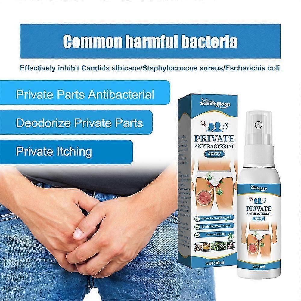 Private Antibacterial Spray, Anti Itch Spray, Natural Herbal Private Parts External Itching Spray, Instant Cooling and Soothing, For Women Men