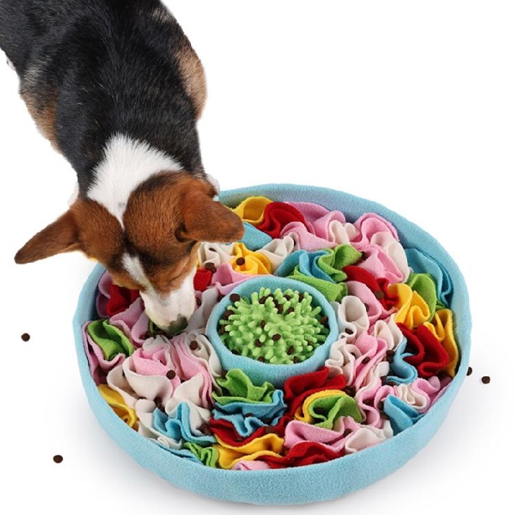 Hund Schnüffelspielzeug Leckerli-Spender Bunte Spielmatte Beruhigendes Spielzeug Futter-Such-Fähigkeit