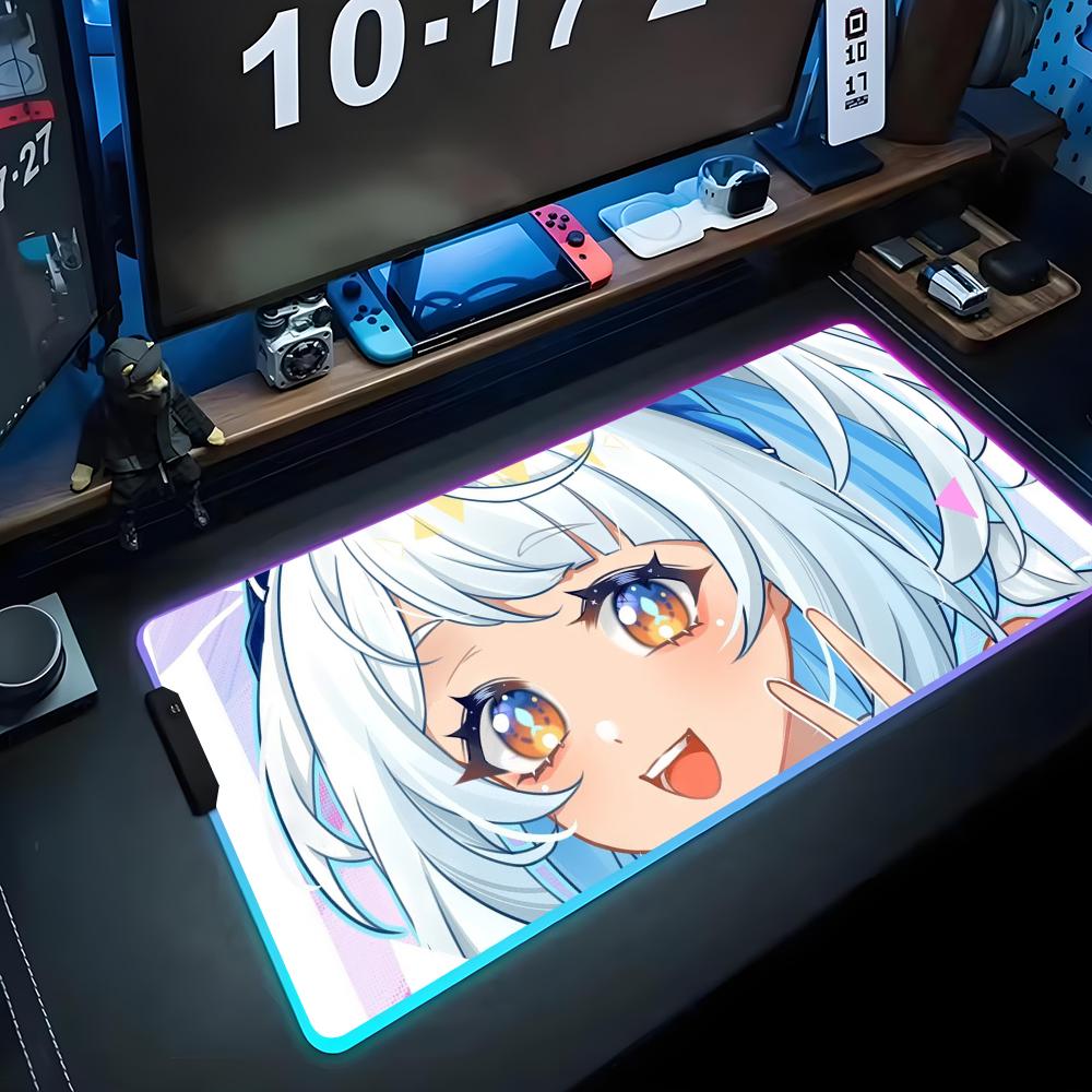 

Mualani Коврик для мыши RGB Игровой коврик для мыши Большой светодиодный коврик Настольный коврик для ПК Светящийся коврик для мыши Большие коврики для клавиатуры Настольный ковер с подсветкой RGB600x300x3mm