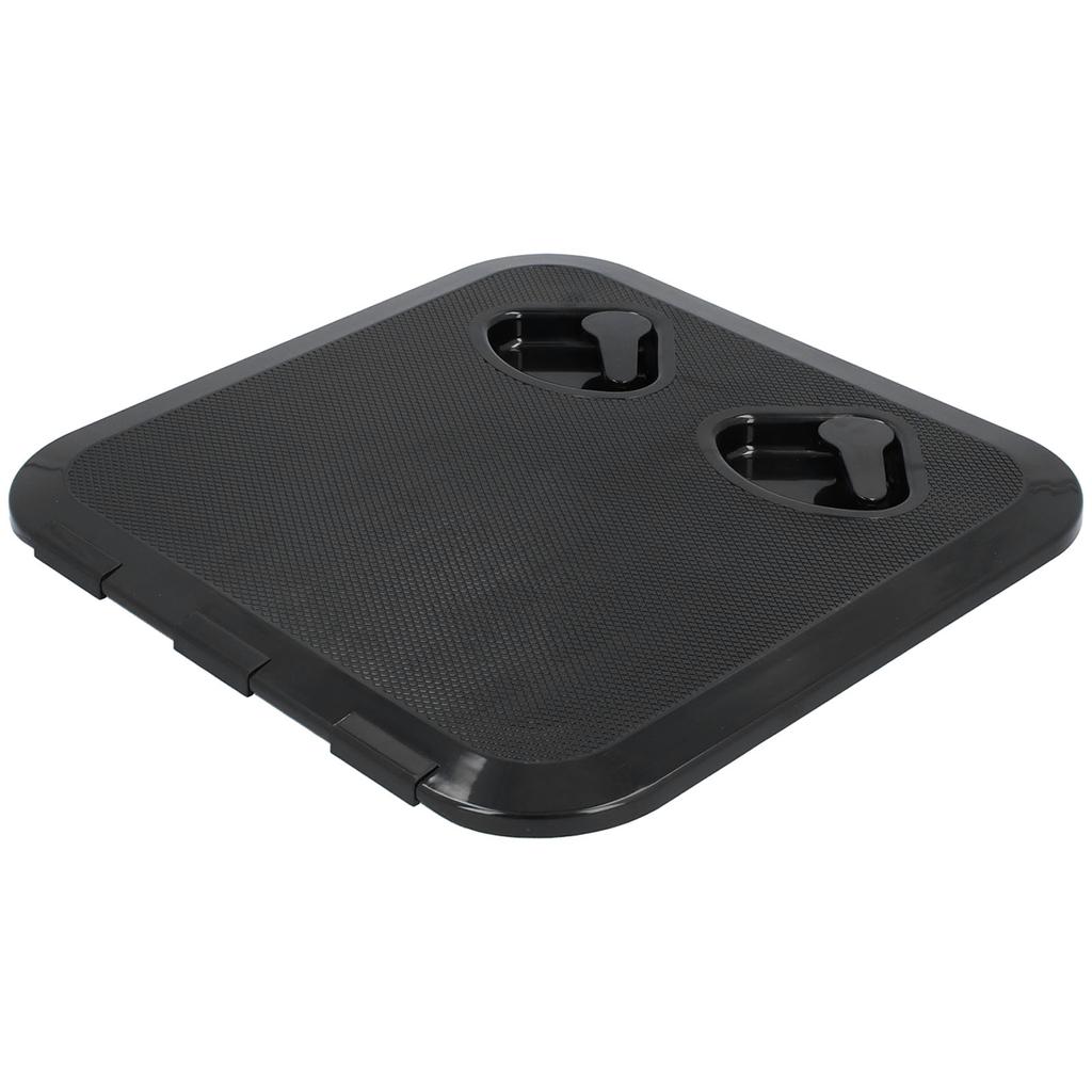 Deckszugangsluke Inspektionsabdeckung Anti-UV mit Schloss für Marineboot Schwarz 14,75 x 14,5in