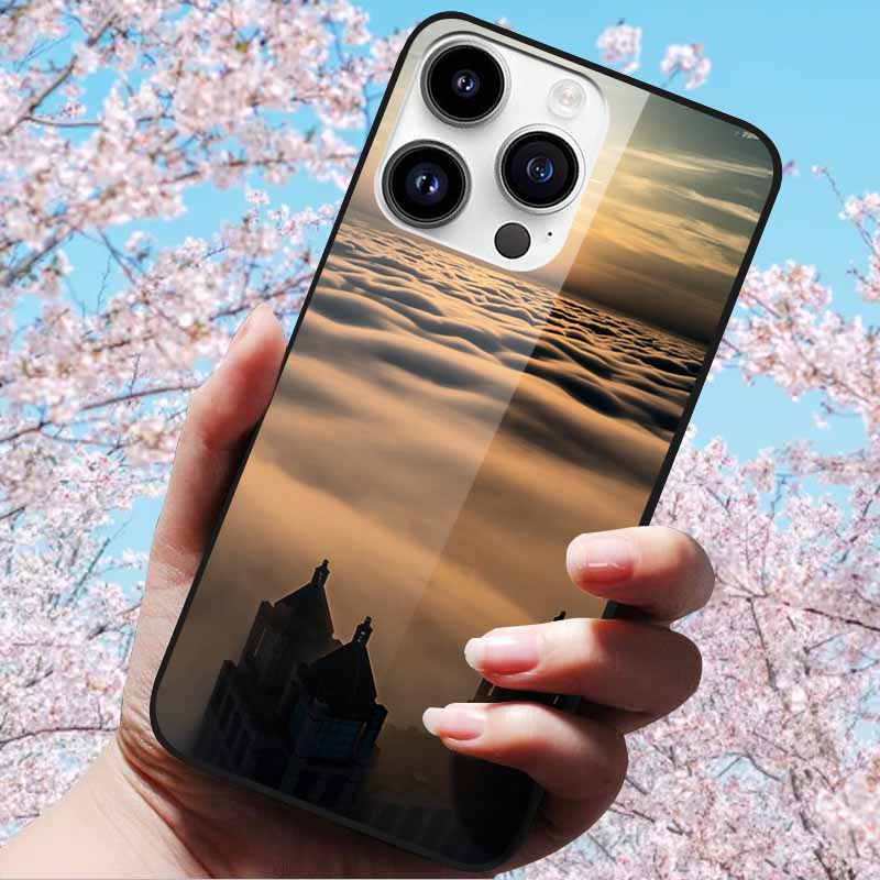For iPhone 16 Pro Max Case Tempered Glass Hard Fashion Cover Soft Bumper for iPhone 16 Pro Phone Shell Capa iPhone 16 Plus Cases