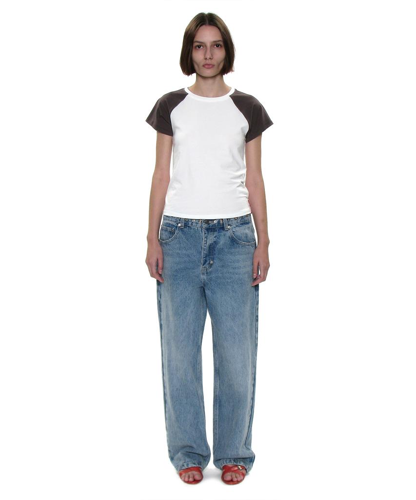 PARTIMENTO WOMEN Pwc Colorblock Fitted Everyday Tee_White
