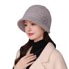 Middle aged and Elderly Hats Autumn and Winter Three dimensional Flower Wool Hats  Fashionable and Elegant Hats  New Style for Women