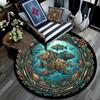 Underwater Marine Life Round Area Rug Under Office Chairs Bedroom Living Room Home Decor