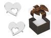 Silver Earrings Large Hearts Women's Studs Little Hearts 10Mm Plates Silver