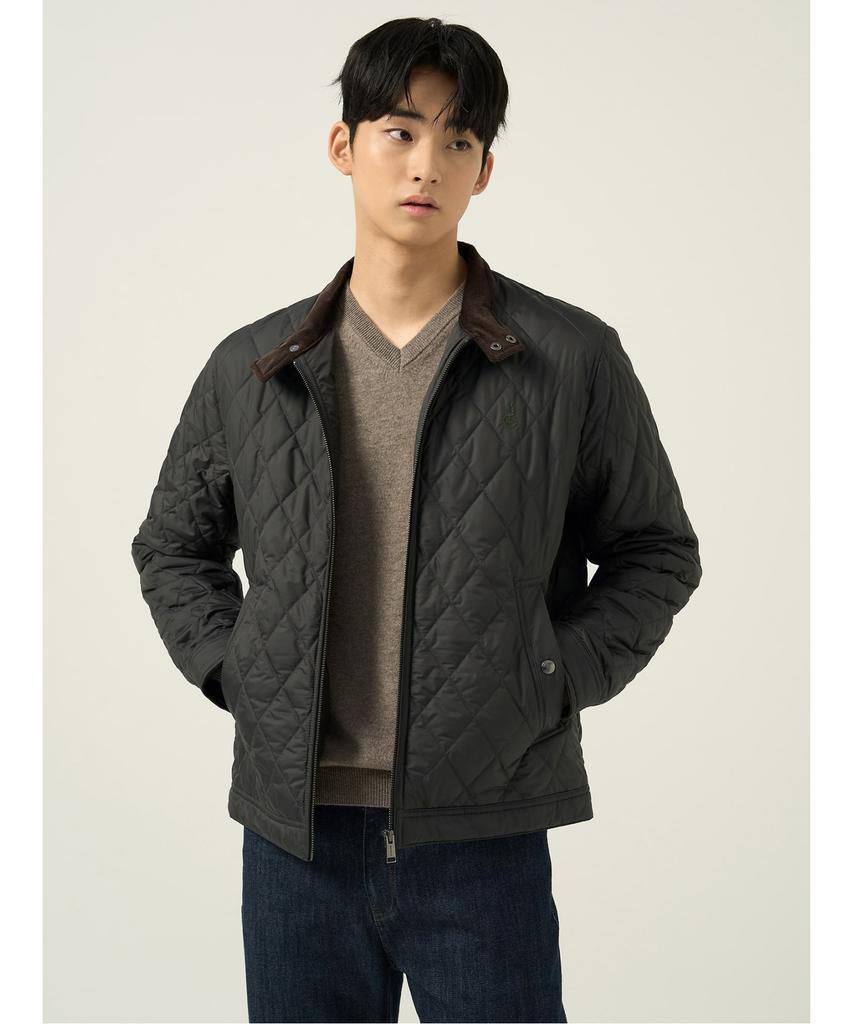 Beanpole Men [Essential] Diamond Padded Harrington Jacket Khaki