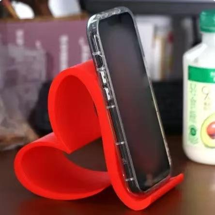 Creative 3D Printed Heart-shaped Universal Mobile Phone Stand Home Office Desktop Ornament Birthday Valentine's Day Gift