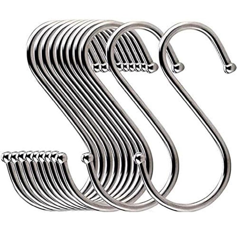 Cross-Border S-shaped Iron Hooks: 11 Specifications In Black & Silver for Hanging and Connecting