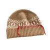 Snow Pattern Knitted Wool Hat for Women In Winter Jacquard Fair Island Style Warm Baotou Hat New Christmas Hat