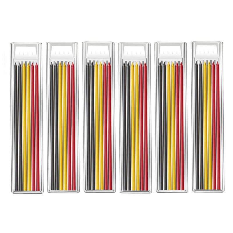 Solide Zimmermannbleistift-Minen Tiefloch-Mechanikstifte für Holz Glas Metall Markierwerkzeug-Set für Holzbearbeitung Architekt