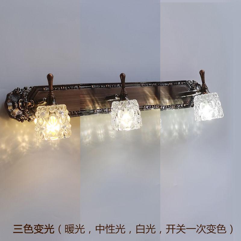 European Retro Red Mirror Headlights, LED Bathroom Mirrors, Makeup Fill Lights, Replaceable Light Bulbs Without Drilling