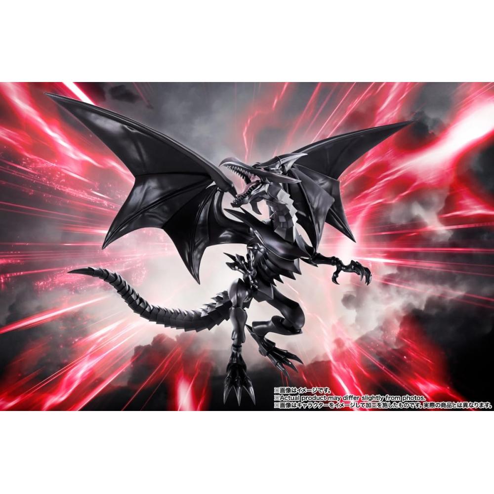 SCH. Monster Arts Yu-Gi-Oh Duel Monsters Rotäugiger Schwarzer Drache ca.. 220 mm große, bewegliche Figur aus PVC und ABS, bemalt