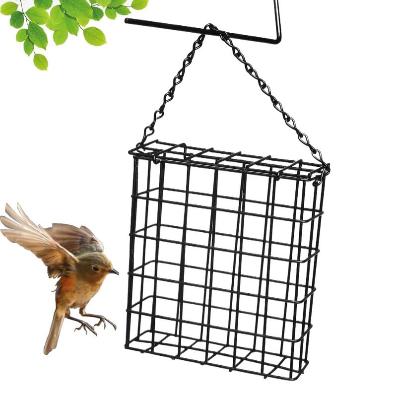 Suet Bird Feeder Cube Cage Food Container Outdoor Hanging Wild Birds Parrot Feeding Tree Portable Fruit