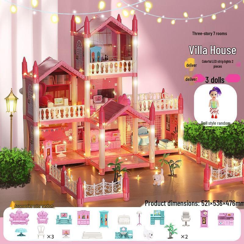 DIY Princess Dollhouse Castle Villa for Girls