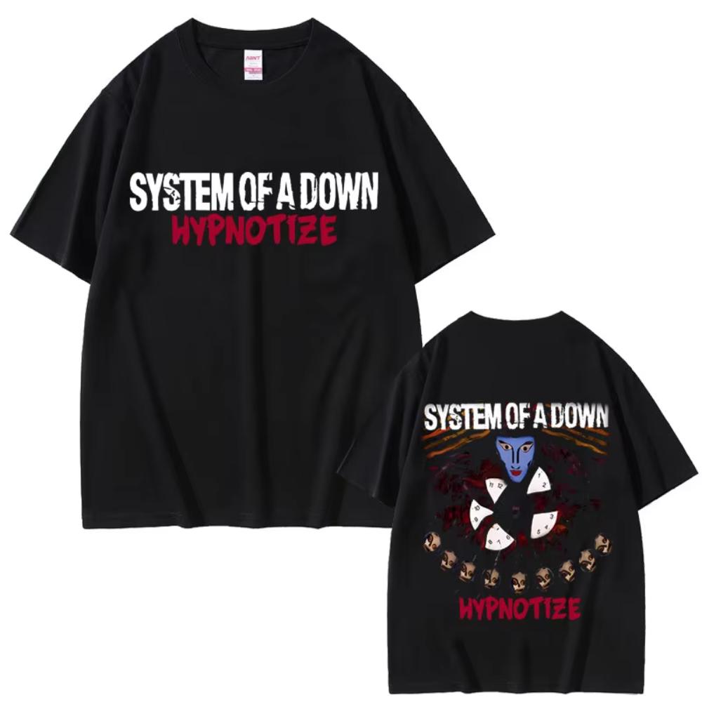 System of A Down Hypnotize Graphic T Shirt Men Women Alternative Metal Music Trend T-shirts Men's 90s Vintage Rock Band T-shirts