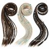 Lichtgewicht Gevlochten Paardenstaartverlenging met Kralenaccenten Boho Vlecht Dreadlock Haarstuk Feestkleding
