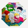 1pc Outdoor Umbrella with Naruto, Sasuke, Sakura, and Kakashi Print - Automatic Opening/Closing Umbrella with Portable Tri-Fold Design, 8-Rib Iro